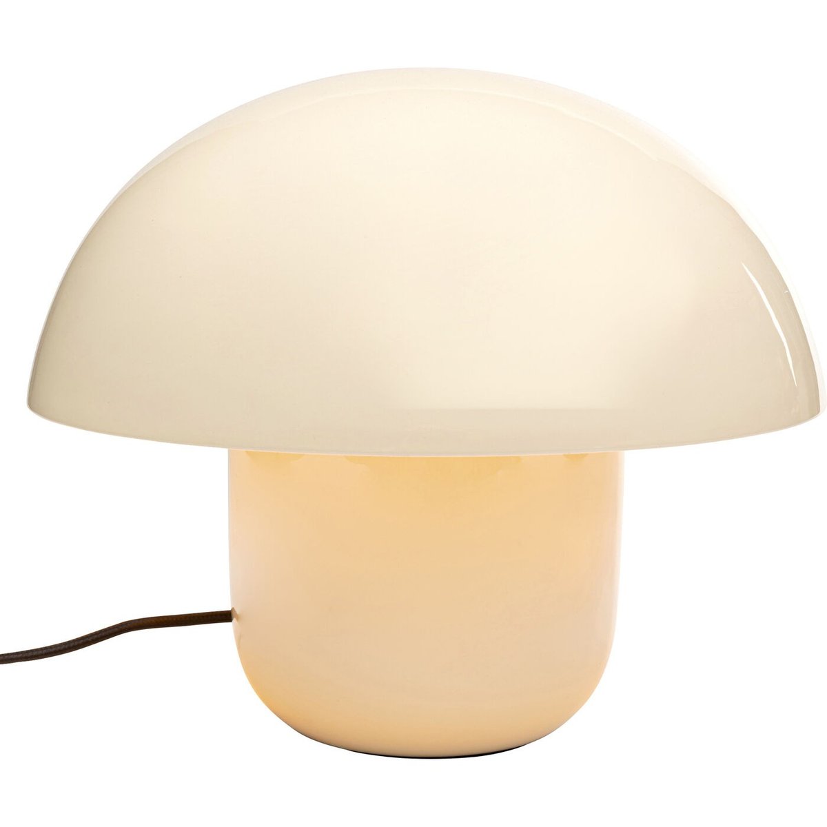 Lampe champignon en acier beige – lampe de table design décorative