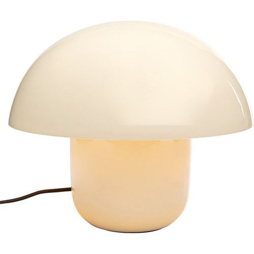 Lampe champignon en acier beige – lampe de table design décorative