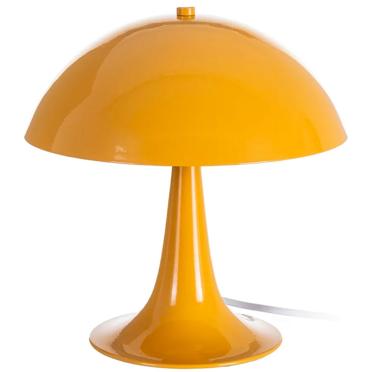 Lampe champignon en métal jaune – lampe de table décorative design