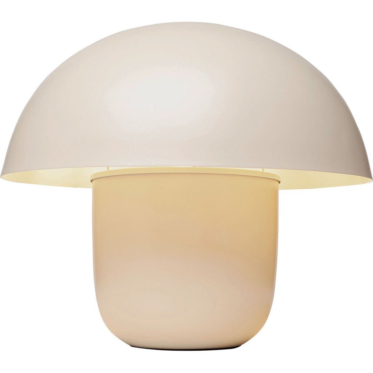 Lampe champignon en acier beige – lampe de table design décorative