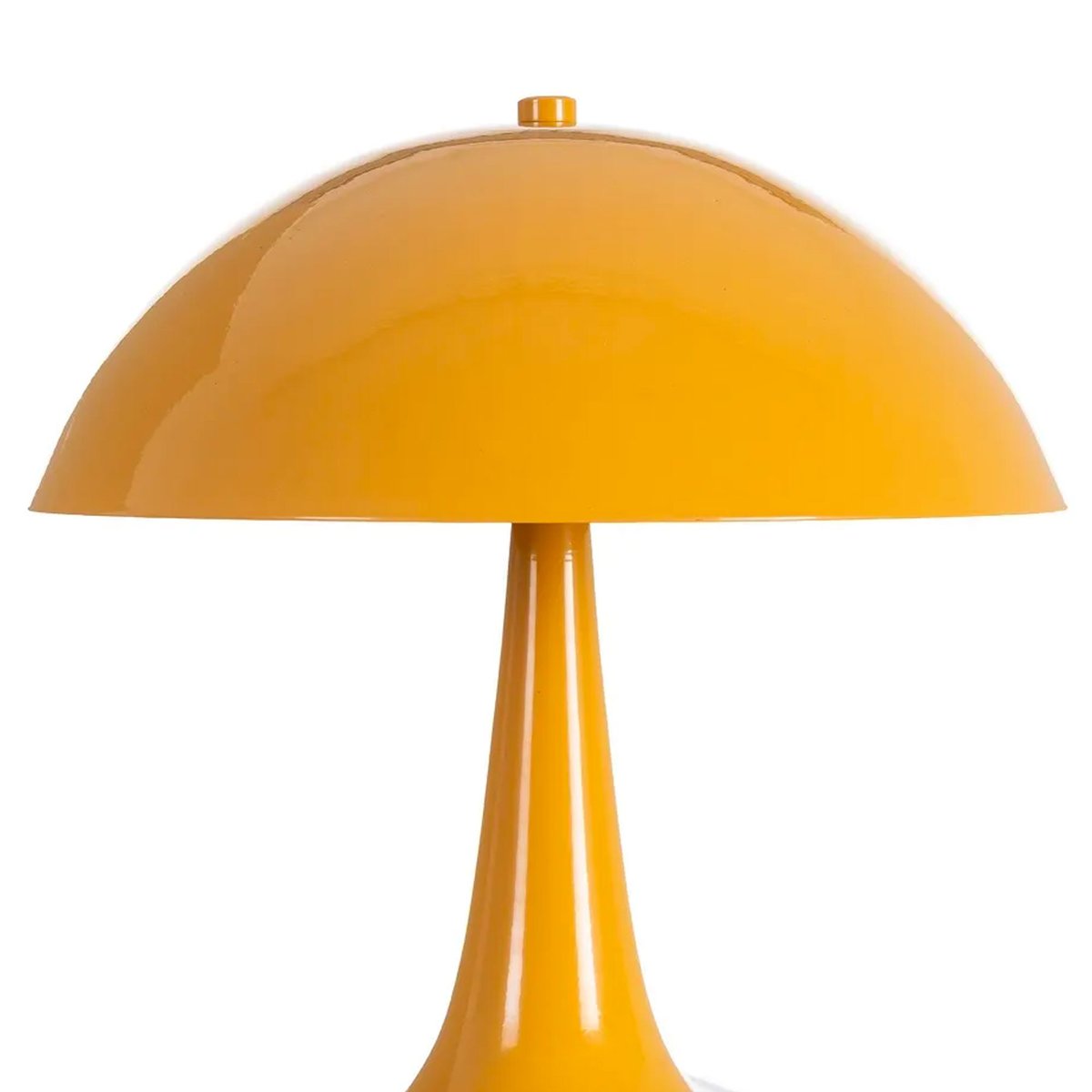 Lampe champignon en métal jaune – lampe de table décorative design
