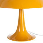 Lampe champignon en métal jaune – lampe de table décorative design