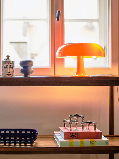 Lampe champignon design orange – lampe de table décorative moderne