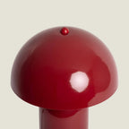 Lampe champignon en métal rouge – lampe de table design décorative