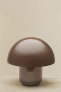 Lampe champignon en métal brun café – lampe de table design décorative